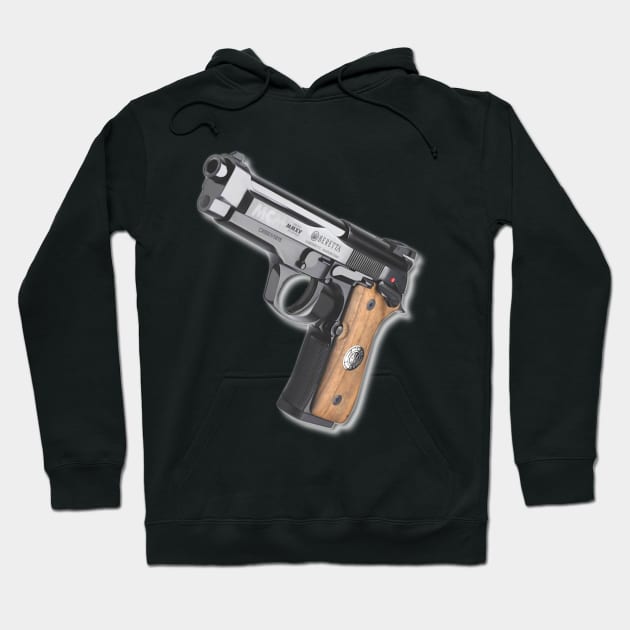 Weapons - Semiautomatic pistol - Beretta 92 FS Centennial - 121203 Hoodie by Semenov